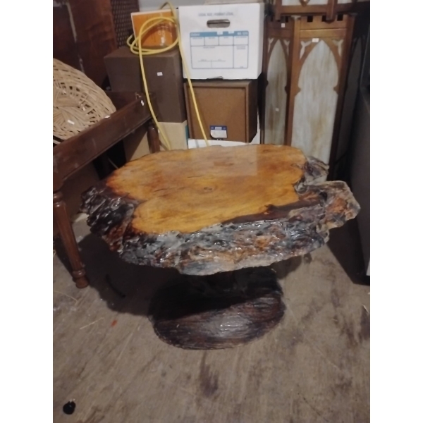 Handmade Burlwood  End Table 30x16