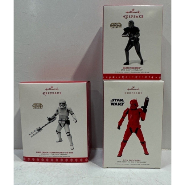 Star Wars- Death Trooper, First Order Stormtrooper FN2199, Sith Trooper Hallmark Ornaments
