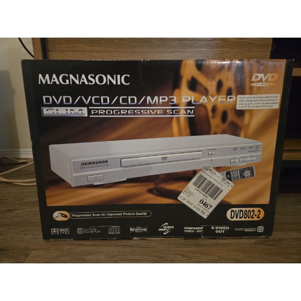 Magnasonic DVD/VCD/CD/MP3 Player -  Model No. DVD802-2