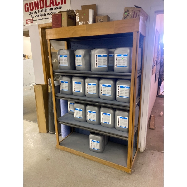 Wood and Metal Shelving Unit with Multiple Shelves 4ft x 6ft 2ft