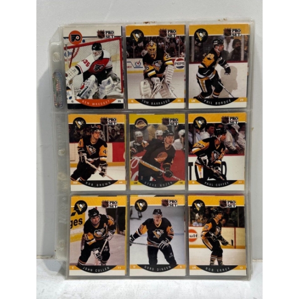 36 Card Sheets with 91 Pro Set and 91 Upper Decks Hockey Cards