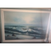 Image 1 : Painting of Seascape- Artist Bailey, 42 X 30 Framed Paint on Canvas