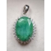 Image 2 : 5.19 g Certified Silver Emerald gemstone Pendant ($11,794 Appraisal)