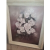Image 2 : Trio of Rose Paintings.  White Frame 21 1/2 w 25 1/2 h