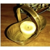 Image 5 : Beautiful Large Multiple Tealight Candle Decor w/ Coral Chunk from the Ocean, Coasters, Brass Basket