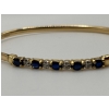 Image 2 : Ladies 10k Gold Bracelet with Diamonds & Emeralds Beautiful shape . 4.02g