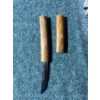 Image 2 : Birch Bark Bag (9"w x 7"tall)w/Indigenous Bead Work & Wooden Handle Paring Knife