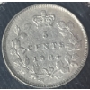 Image 2 : Victoria Dei Gratia 5 Cent 1884 Coin