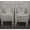 Image 1 : 12 Patio Arm Chairs w/ Round Metal Patio Table 44W