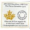 Image 4 : 2014 Canada The Fierce Canadian Lynx $25 Fine Silver UHR Coin