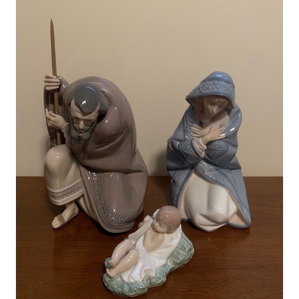 LLADRO Porcelain 'Birth of Jesus' 9T Nativity Religious Holiday (3 Count) 