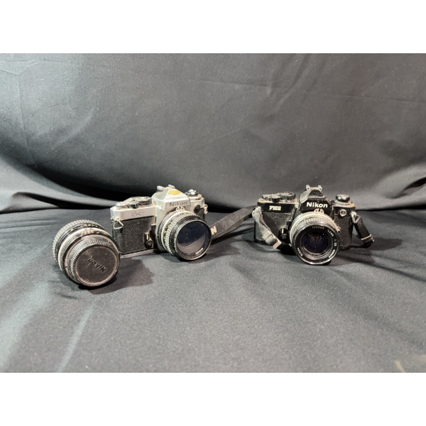 2 Nikon Cameras and Nikon Prime Lens