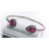Image 1 : Silver Ruby gemstone Bracelet 12.3 ct Certified  Value ($10,132 Appraisal)