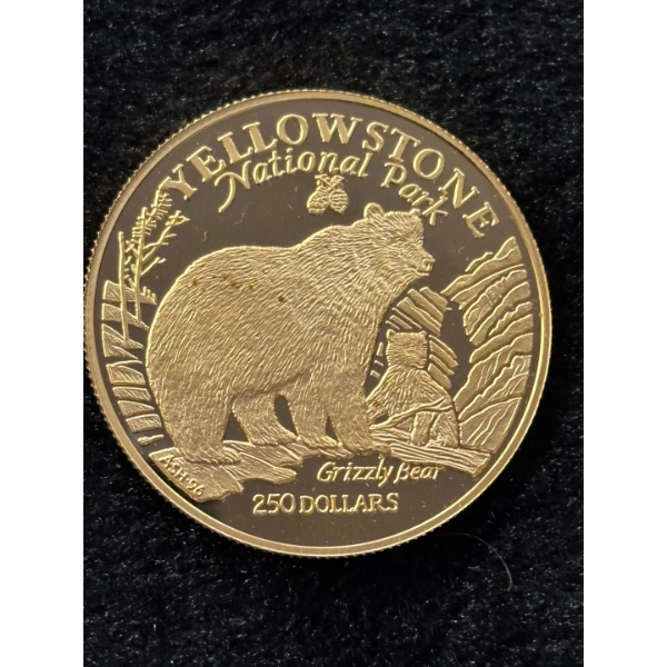 1996 Cook Islands Gold $250 Yellowstone (Bear & Cub)1 oz .999 gold
Year:1996Grade:Brilliant Unc  $25