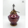 Image 1 : 19th-Century Chinese Vase With A Vibrant Oxblood Red And flambé Purple Glaze 9''INCHES IN HEIGHT.
