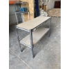 Image 3 : Two-Tier Steel Frame Shelving Unit With Particle Board Shelves