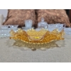 Image 4 : Crystalware + Amber Depression Glass Dish
