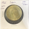 Image 3 : 1966 Spain 100 Pesetas 80% Silver 19 Grams 