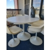 Image 3 : Mid Century Dining Set - Tulip Table w/ Seating For Four 45x29