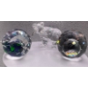 Swarovski Crystal Bear with a Fish in it's mouth and Crystal Orbs New Brunswick and Swarovski Logo