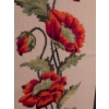 Image 2 : Mid Century Needlepoint Poppy Art 29"Tall