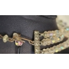 Image 2 : Vintage 1940s Three Strand Crystal Necklace with Faceted Beads