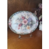 Image 7 : Trio of  Bradford Exchange Floral Plates from Lina Liu.  Candle Holders, Resin Statue 13 h