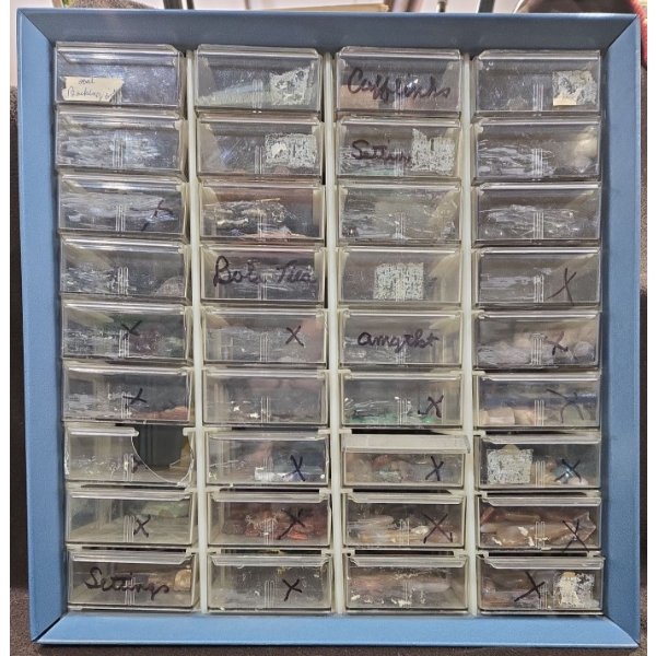 Hardware Organizer With Assorted Crafting Gemstones