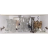 Image 1 : Assorted Decor Items Including: Crystal Decanter, Vases, Candleholders