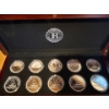 Image 1 : 100-Year Commemorative Tribute Proofs Set of 10 
Bluenose Centennial Tribute Proof Collection
A FIRS