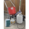 Image 2 : Yard Tools Lot: Erie Broadcast Spreader, Pump Sprayers, Snow Pusher