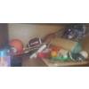 Image 3 : Multi-Game Table 16 W, 32 D, 18.5 T, Tabletop Multi-Game Board 27 X 27 and Contents of Cupboard 