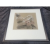 Image 2 : Charcoal and Pastel Sketch Titled " Mother and Child" by Karen James ( 12 x 12 Before Frame)