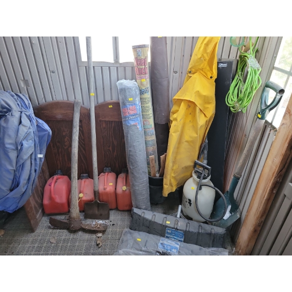 Landscaper's Essentials - Jerry Cans Rain Smock Gardening Tools & More