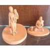 Image 1 : Asian Civilization Museum - Mini Teak Figurines - Sra Aem -4"Tall
