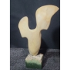 Image 3 : Indigenous Art Carved Antler on Jade Base, Artist: Maureen Morris, 6 W Wingspan, 8 T 