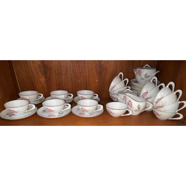 Gorgeous Noritake Japan Tea Set in Rosemarie (Pattern 6044)