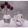 Image 2 : Swarovski Crystal Bouquet of Rose's and Snowman Holding Snowballs