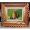 Image 1 : MCM Still Life w/Kettle Oil on Canvas in Gilt Frame  22" x 18"tall