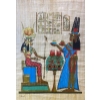 Image 1 : Vintage Hand-Painted Ancient Egyptian Papyrus, Signed