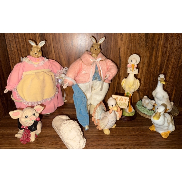 Assorted Animal Figurines - Big Body Bunnies & More 8T