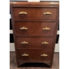 Image 1 : Wooden Four-Drawer Chest with Brass Pulls