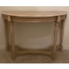 Image 1 : Camille Demilune Half Moon Console Table - Coral & Taupe 46x17x33