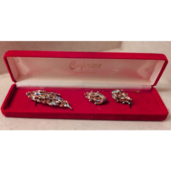 Beautiful Vintage Sherman Earrings and Brooch