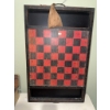 Image 3 : Wooden Checkerboard, Painted Box, and Red Metal Hardware