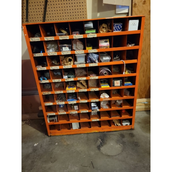 Garage Organizer Jam Packed w/ Hardware Parts Tools & More 39T
