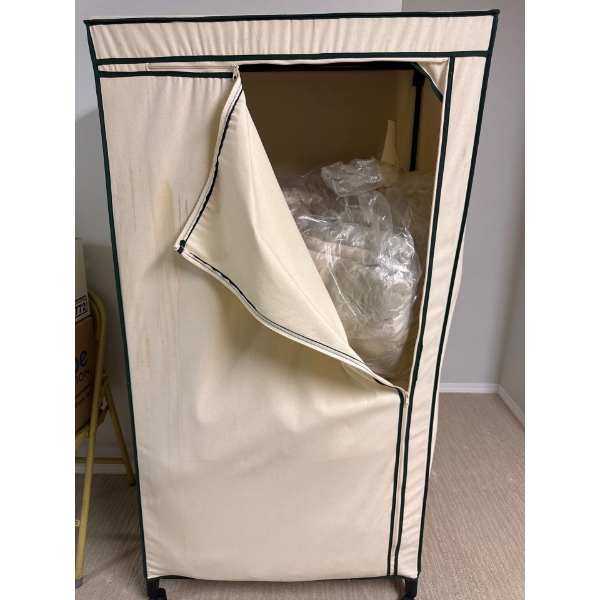 Portable Linen Closet With Pillows 30W x 20D x 58.5H 