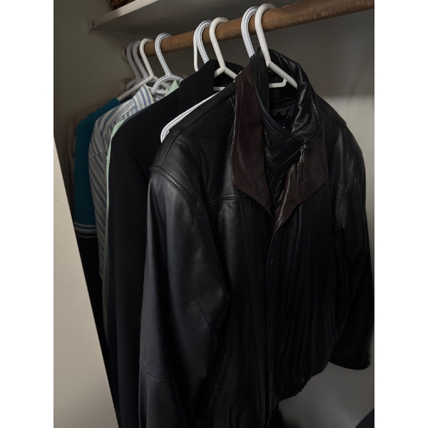Men's Clothing Collection - Size Large, XL Includes Leather Jacket, Shirts 