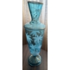 Image 2 : Vintage Vessels - Hand Painted Vases w/ Faux Foliage Crystal Decanter 13T