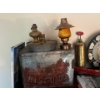 Image 4 : Vintage 1950s serving dish/poker vintage tins and lanterns along with antique aerosol sprayers 